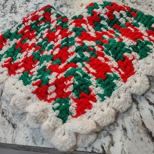 Handmade crocheted child poncho